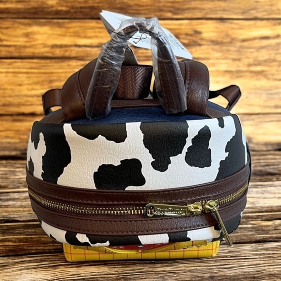 Disney Loungefly Toy Story Sheriff Woody Faux Leather Mini Backpack New